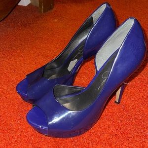 Jessica Simpson purple heels